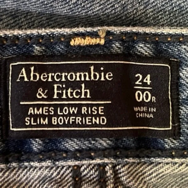 Abercrombie & Fitch Ames Low Rise Distressed Skinny Slim Boyfriend Denim Jeans 0 - Image 4