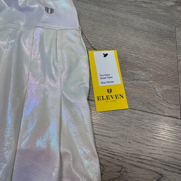 EleVen by Venus Williams White Iridescent‎ Flutter Tennis Skirt XS XSmall - Image 4