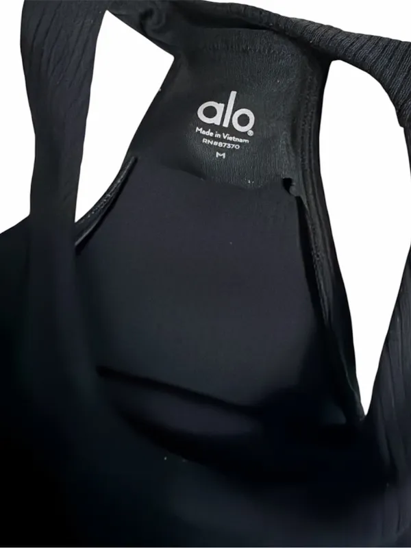 Alo Ribbed Insight High-Neck Tank top - Black - Image 3