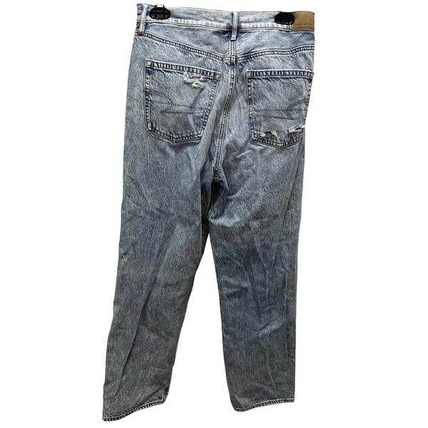 American Eagle Highest Rise 90s Boyfriend Jeans Womens Size 10~Distressed Plaid - Image 2