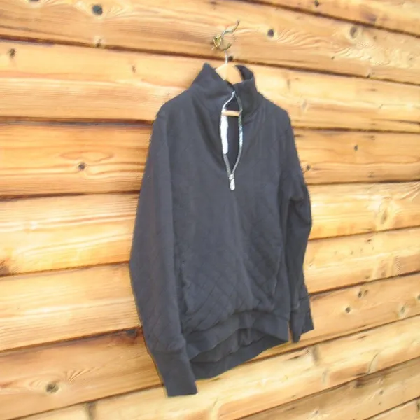 Lululemon Black Forever Warm Quilted Pullover Sweatshirt - Image 3