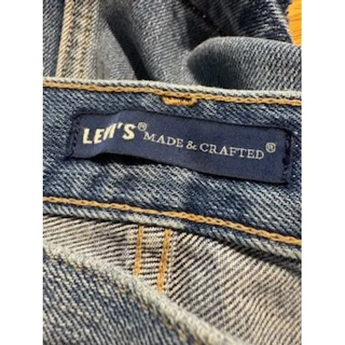 LEVI'S‎ Made & Crafted Mini Skirt 27 Blue Raw Hem Denim Premium Boho Festival - Image 5