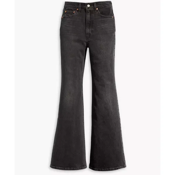 New Levi's 28x32 Premium Ribcage Bell Women's Jeans On The Town Black - Image 7