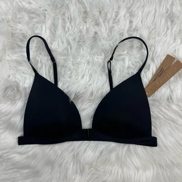 Skims Wireless Form Triangle Front Close Super Pushup Bra Onyx 32C - Image 2