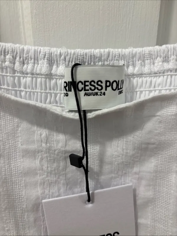 Princess Polly Curve Women’s Lorinda Mini Dress Size 20 White NWT Sorority Rush - Image 4