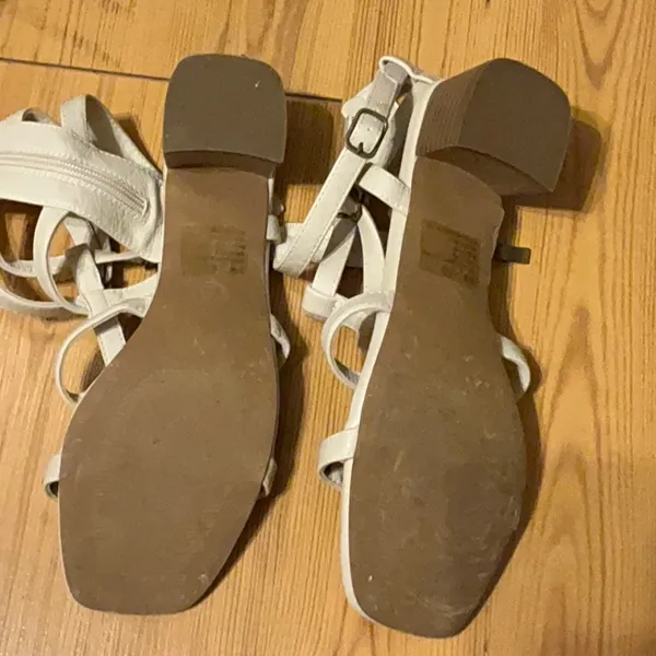 Maurices Cream Studded Lace-Up Strappy Sandals - Image 3