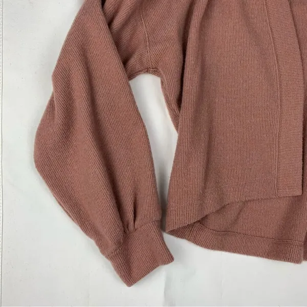Abercrombie & Fitch women's small soft cozy tan sweater open cardigan brown casu - Image 4