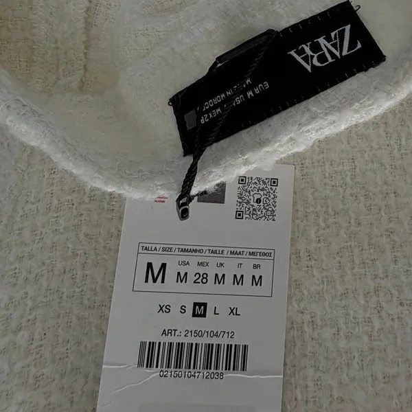 ZARA 2025 Collection Boucle Ecru Skort M 8-10 NWT - Image 3
