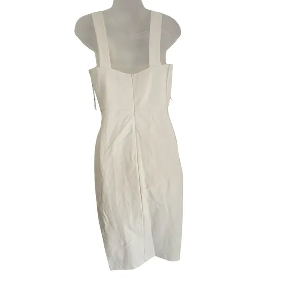 Lulu's Baby You’re The One White Sleeveless Bodycon Midi Dress Lined Bridal - Image 6
