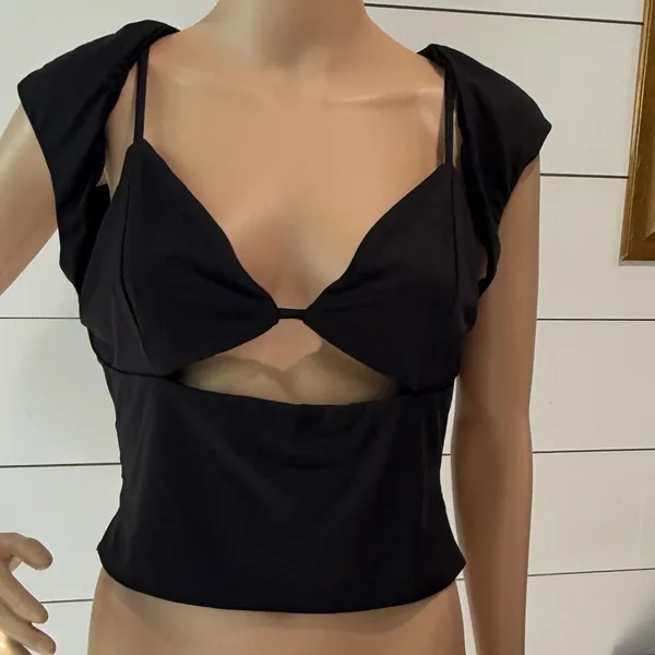 Princess Polly Bolden Top Black Sz 12 - Image 5