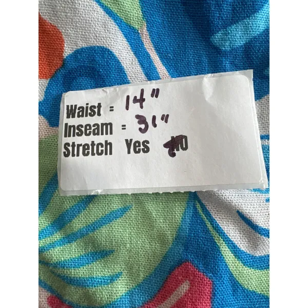 Sincerely Jules Tropical Floral Linen Blend‎ Wide Leg Pants Blue Pink Medium NWT - Image 3