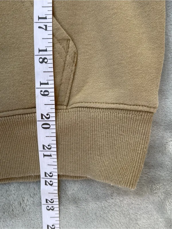 Aritzia Sweatfleece Perfect Fit Hoodie tan loungewear activewear gym training S - Image 7