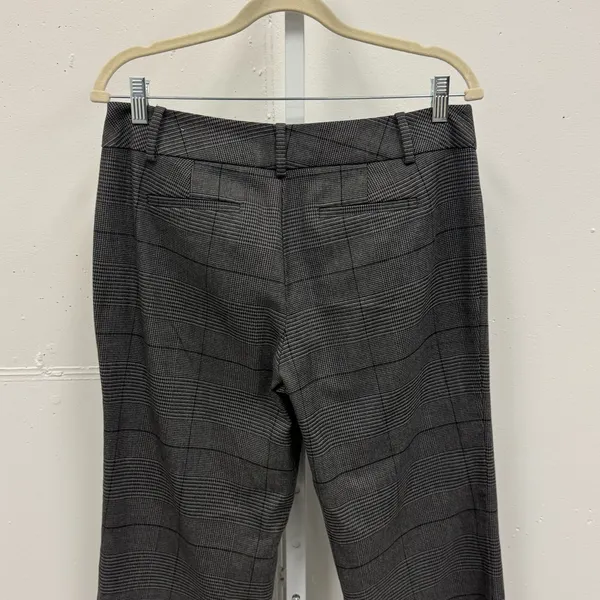 Loft Petite Women’s Plaid Flare Classic Everyday‎ Career Trouser Pants 8P Gray - Image 6
