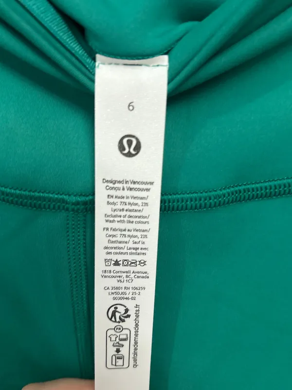 Lululemon Womens Wunder Train HR leggings size 6 28” Raceway Green new with tags - Image 4