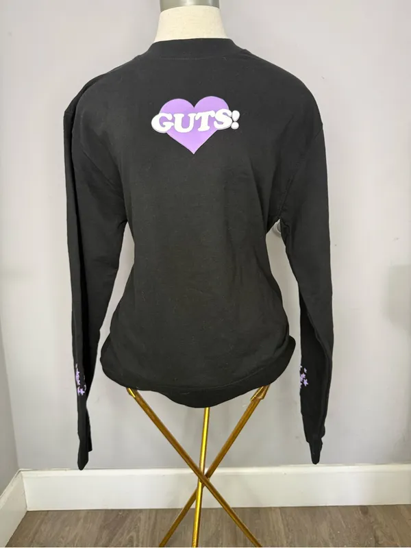 Olivia Rodrigo Black & Purple 'World Tour' Long Sleeve Tee - Image 3