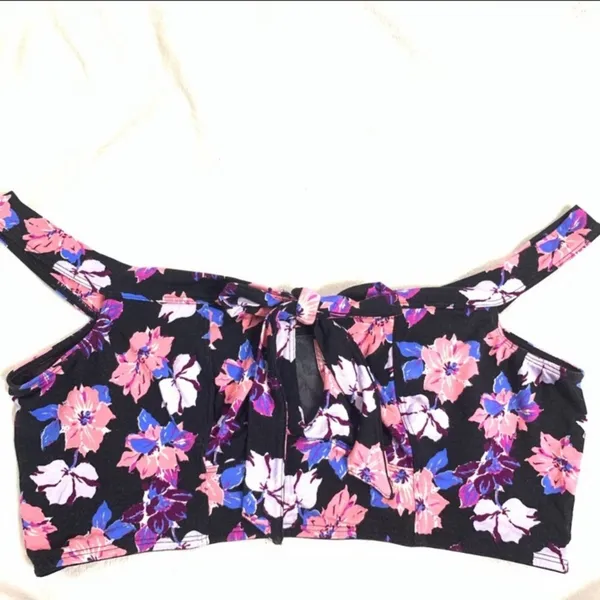 Free people off the shoulder floral‎ crop top - Image 2