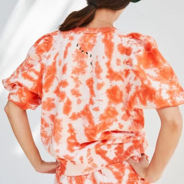 NWOT Clare V Tie Dye Puff Sleeve Sweatshirt - Image 13