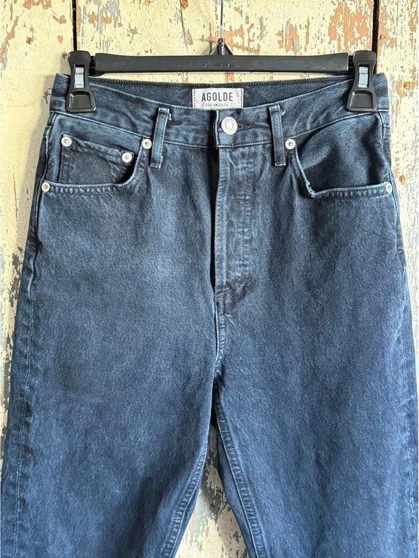 Agolde jeans Riley, raw hem, button fly size 24 - Image 2