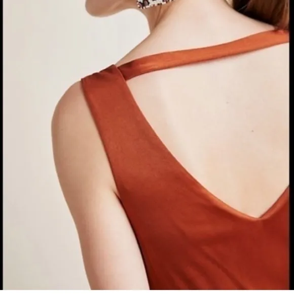 MAEVE‎ NWT Cowneck Enchantment Jumpsuit in Copper Rust Orange Size XS - Image 3