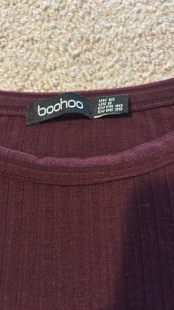 Boohoo Maroon Bodysuit - Image 5
