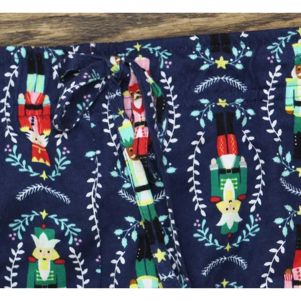 NEW Holiday Lane Womens Nutcracker Christmas Cotton Pajama Pants Navy Blue M - Image 4