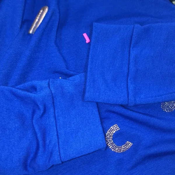 Juicy Couture size XLarge Royal blue cozy spellout sweatshirt - Image 10