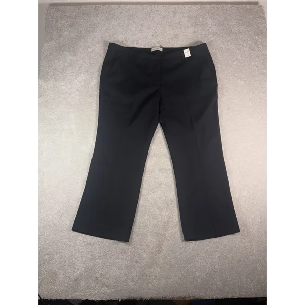 NWT Abercrombie Women's 18/34 Black Tailored Straight Dress Pants Curve Love - Image 2