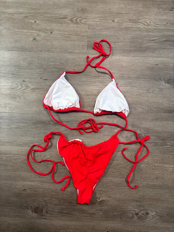 Amazon Red Triangle Bikini Set - Image 3