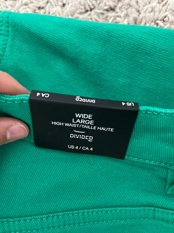 Divided Green High Waisted Wide Leg Pants - Image 4
