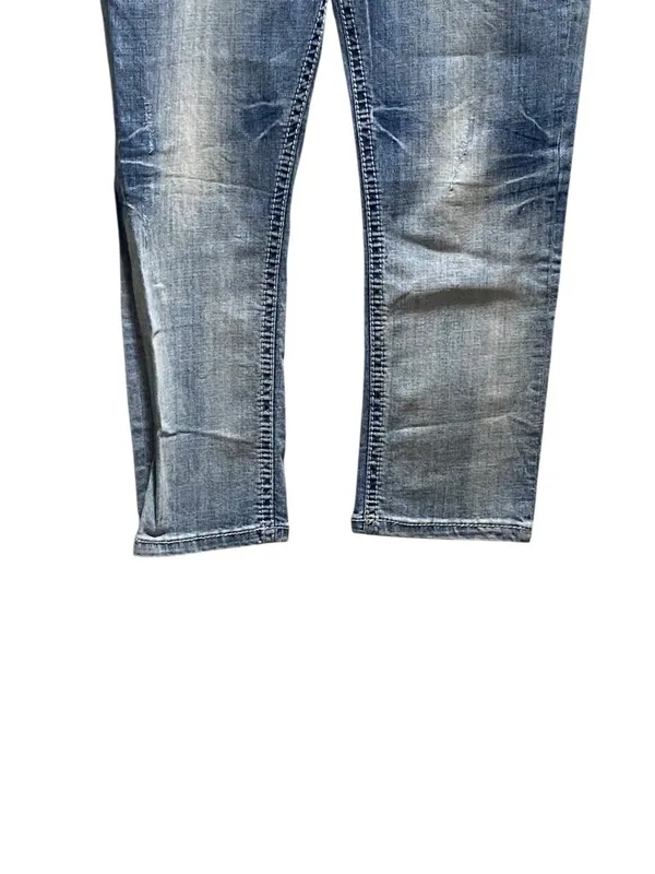 Rock & Roll Cowgirl Y2K Boyfriend Fit Cropped Jeans Blue Size 28 Summer Coastal - Image 9