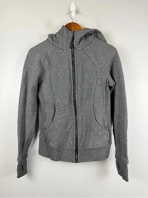Lululemon full zip scuba jacket size 4 in heather grey - Image 2