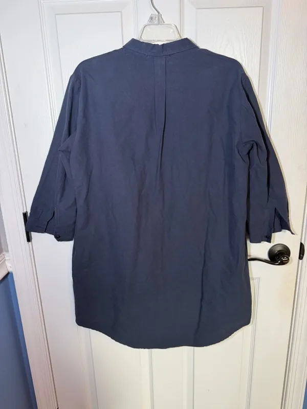 Tuckernuck Pomander Place Polly Navy Blue Lagenlook Tunic Dress SZ S - Image 3