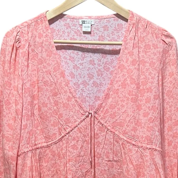 Billabong Time‎ Goes By Long Sleeve Blouse Top Size Large - Image 4