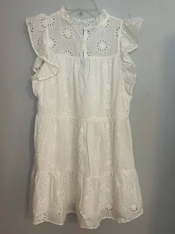Shop the‎ Mint White Eyelet Dress - Image 2