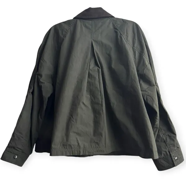 NWD Madewell The Billie Short Jacket Trench Green Barn Coat Women’s XL - Image 5