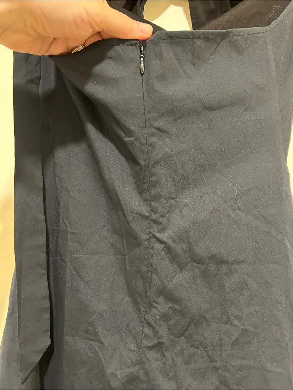 STAUD Black A-Line Keyhold Halter Midi Dress Size XS - Image 7