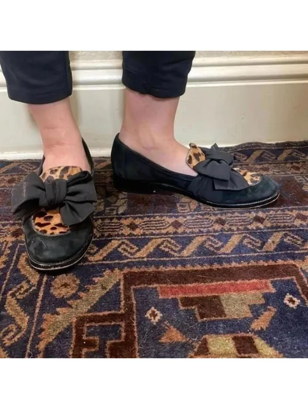 Botkier Violet Black Animal Printed Loafer Shoes Flats Work Career - Image 4