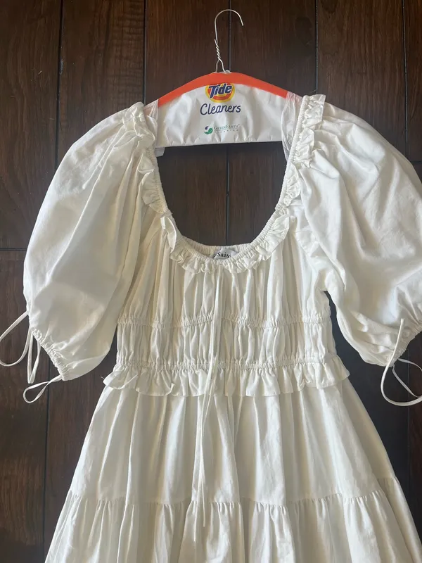 EN SAISON Poplin Tiered Cotton Midi Dress - Image 2