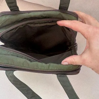 Prada Dark Green Nylon Toiletry Bag - Image 3