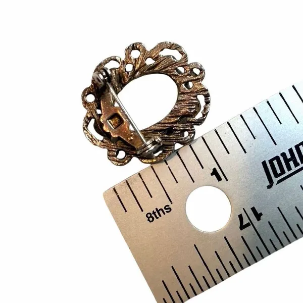 Vintage Portrait Brooch Victorian Lady Cameo - Image 5