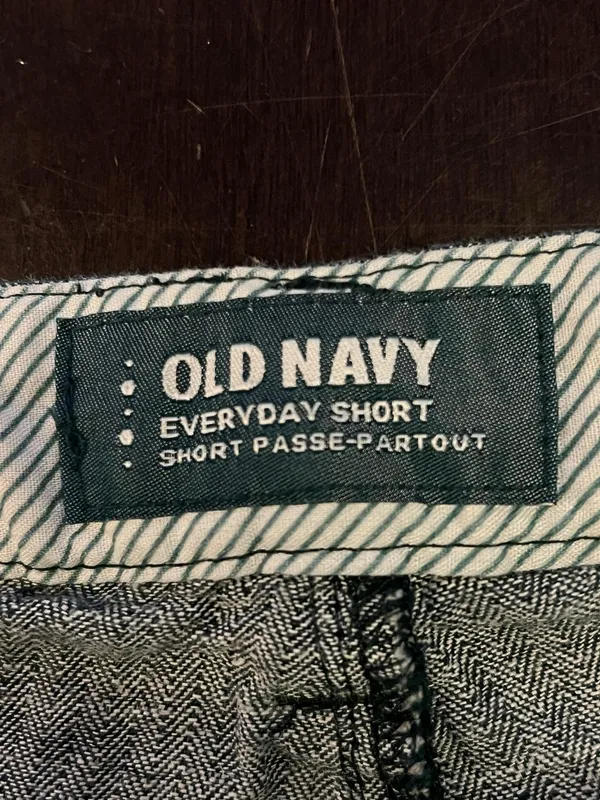Old Navy Shorts Womens 6 Blue Polka Dot Chambray Cuffed Chino Casual Summer - Image 4