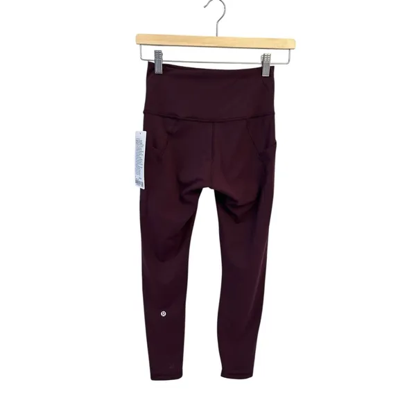Lululemon Wunder Train High-Rise Tight size 6 with Pockets 25" Goodnight Plum - Image 2