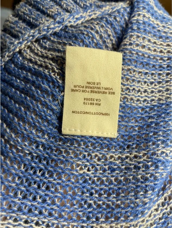 Free People Blue Ruched Open Front Cardigan Cotton M Ballet - Image 3