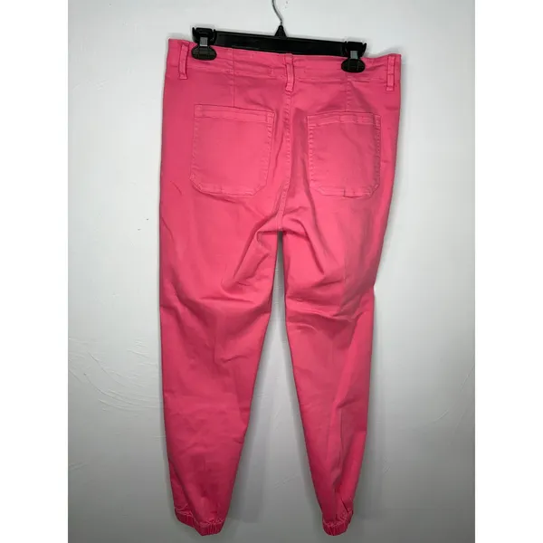 Risen Jogger Jeans Denim Size 7 28 Hot Pink Stretch Vibrant Pants - Image 3