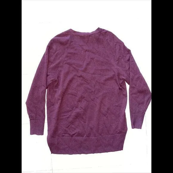 Ann Taylor Women's Wool Blend 3/4 Sleeve Sweater Size S‎ Maroon - Image 3
