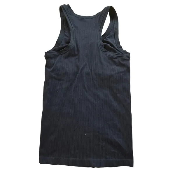 Spanx Women Black Ribbed Racerback Tank Top Small Medium Slim Fit Scoop Neck - Image 2