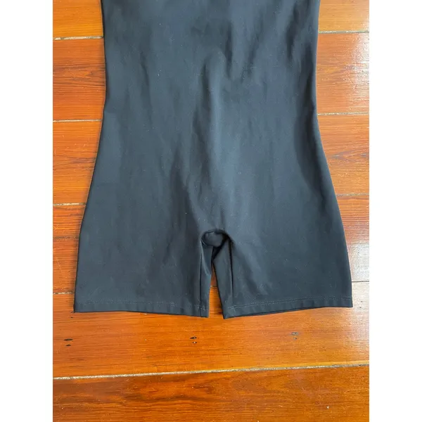 Girlfriend Collective Bike Unitard Black Medium Compressive Romper Built In Bra - Image 4