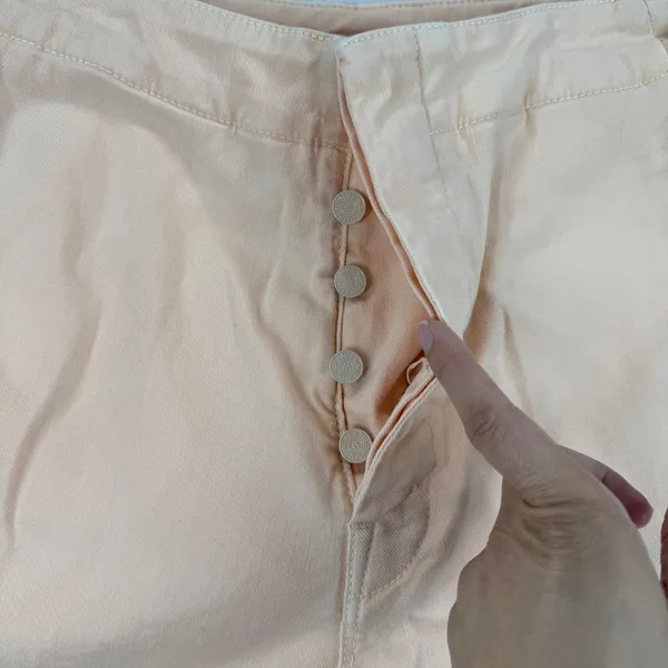 Mother‎ The Manhattan Wide Leg Pants Peach Cotton Lyocell High Rise Sz 23 NOTE - Image 5