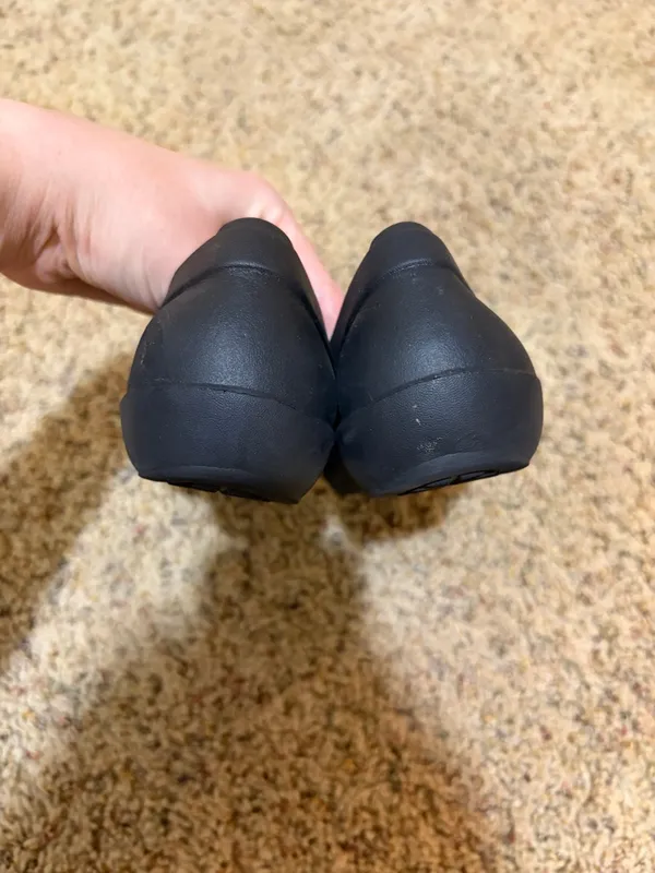 Crocs Sienna Black Shiny Patent Toe Rubber Flats Size 6 - Image 8