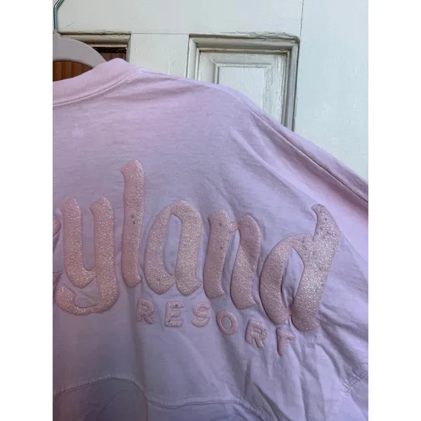 Disneyland Resort Spirit Jersey Light Pink Women's Size Medium Long‎ Sleeve - Image 5